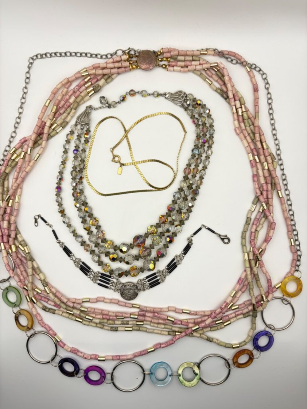 Vintage & Modern Fashion Jewelry Lot - Crystal, Beaded, Monet Chain, Celestial